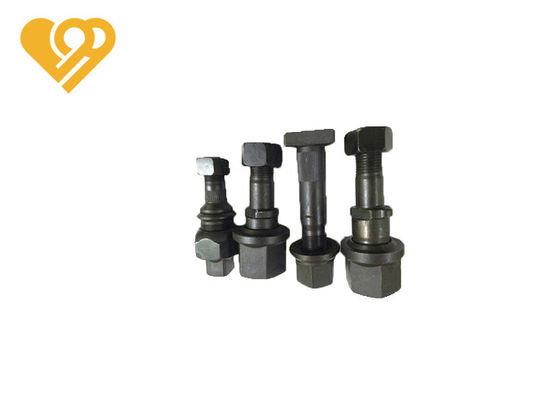 Heavy Duty Excavator SpareParts Black Bolts And Nuts Grade 12.9