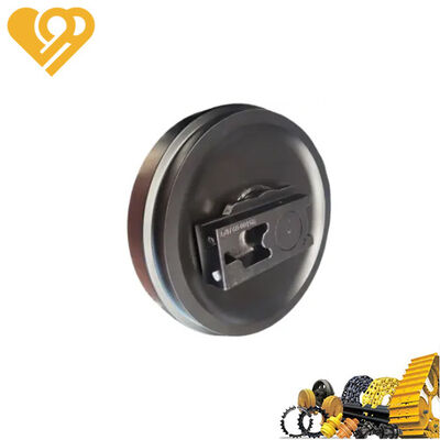 Kualitas CAT 3408242/5400649 E390 suku cadang kereta bawah tanah excavator - precision forged steel guide wheel track front idler pabrik