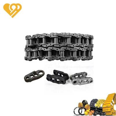 Kualitas Komatsu PC200-7 Track Chain Link Assembly 40Mn2 Baja Alloy dengan HRC 52-58 Kekerasan dan Pitch 190mm pabrik