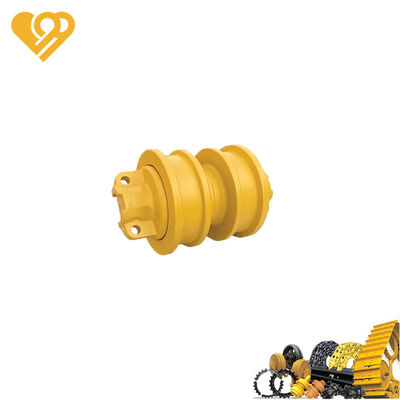Kualitas Double Flange Track Bottom Roller untuk Caterpillar D6 D7 Bulldozer dalam 50Mn Steel dengan HRC 40-55 Kekerasan pabrik