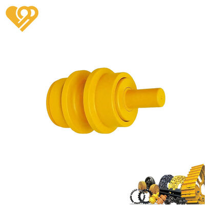 Kualitas D375A-5 Komatsu Bulldozer Track Carrier Roller Ditempa 40Mn2 Baja Induksi Mengeras HRC 50-56 Bagian Undercarriage pabrik
